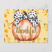 Dankbare Pompoen met Stippenboog Briefkaart (Voorkant)