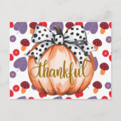 Dankbare Pompoen met Stippenboog Briefkaart (Voorkant)