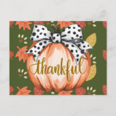 Dankbare Pompoen met Stippenboog Briefkaart (Voorkant)