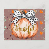 Dankbare Pompoen met Stippenboog Briefkaart (Voorkant)