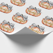 Dankbare Pompoen met Stippenboog  Cadeaupapier (Hoek)