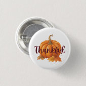 Dankbare Pompoen Thanksgiving Ronde Button 3,2 Cm (Voorkant /achterkant)