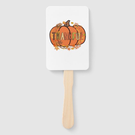 Dankbare Pompoen Thanksgiving T-Shirt - Cadeaus - Handwaaier (Voorkant)