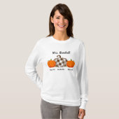 Dankbare pompoen Thanksgiving Teacher's T-shirt (Voorkant volledig)