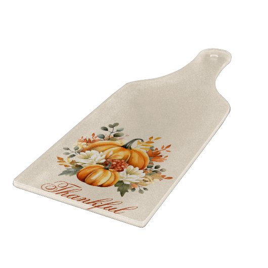 Dankbare Pompoenen & Bloemen Herfst Snijplank (Hoek)