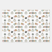 Dankbare pompoenen & kalebassen verpakken papieren inpakpapier vel (Voorkant)