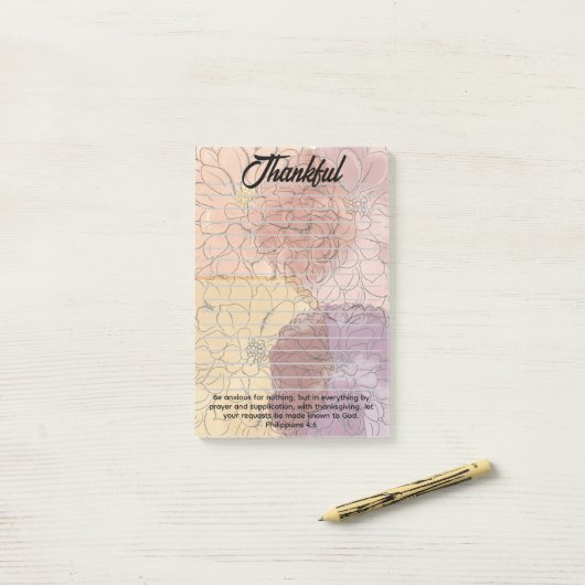 Dankbare Post-Its Post-it® Notes (Op bureau)