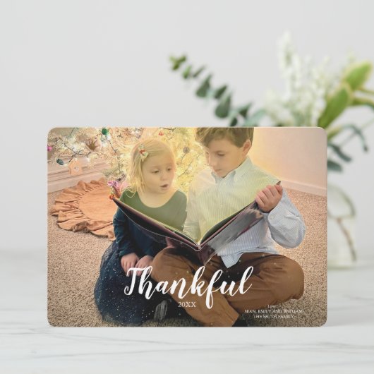 Dankbare Prettige Feestdagen Kaart (Staand voorkant)