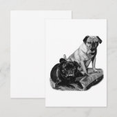 Dankbare Pugs, Getinte Dank Bedankkaart (Voorkant / Achterkant)