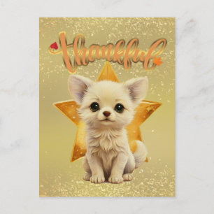 Dankbare Puppy met Sterren in de Ogen Briefkaart