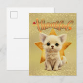 Dankbare Puppy met Sterren in de Ogen Briefkaart (Voorkant / Achterkant)