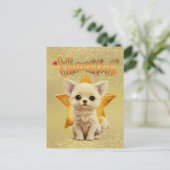 Dankbare Puppy met Sterren in de Ogen Briefkaart (Staand voorkant)