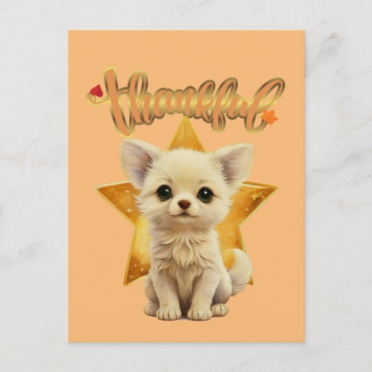 Dankbare Puppy met Sterren in de Ogen Briefkaart (Voorkant)