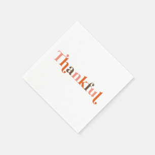Dankbare Retro Lettertype Thanksgiving Servet