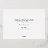 Dankbare Retro Typografie Oranje Thanksgiving Folie Feestdagenkaart (Achterkant)