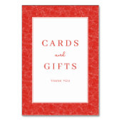 Dankbare Rode Serif Bedankkaart Kaart (Achterkant)