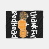 Dankbare roodharige Thanksgiving roodharige vrouw Fleece Deken (Voorkant (Horizontaal))