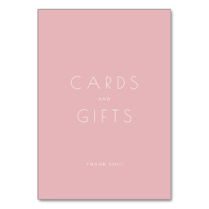 Dankbare Roze Minimalistische Bedankkaart Kaart