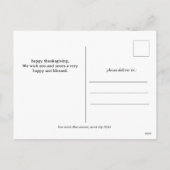 Dankbare rustieke Herfst Thanksgiving familiefoto Feestdagenkaart (Achterkant)