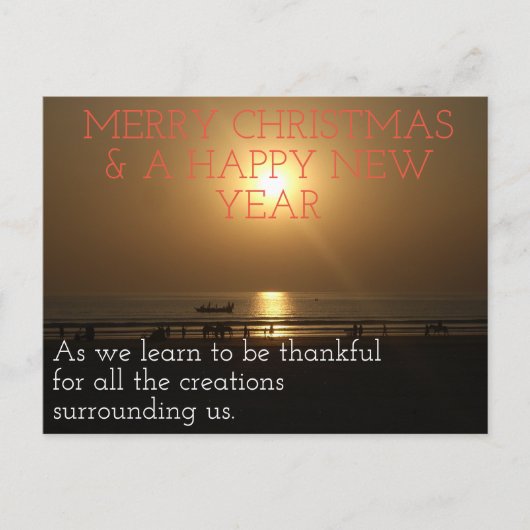 Dankbare Scheppingen Om ons heen. Prettig Kerstfee Briefkaart (Voorkant)