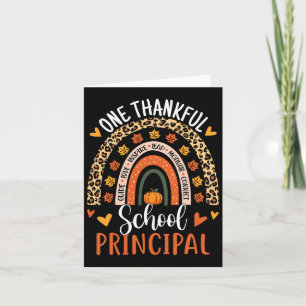 Dankbare schooldirecteur Thanksgiving Regenboog Le Kaart