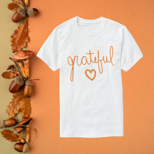 Dankbare scriptbelettering t-shirt