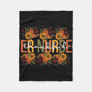 Dankbare Spoedeisende Verpleegkundige Thanksgiving Fleece Deken