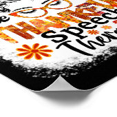 Dankbare spraaktherapeut herfst Thanksgiving romme Poster (Hoek)