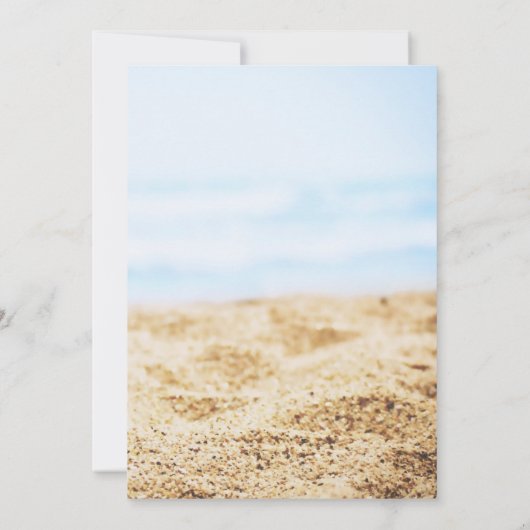 Dankbare Strand Trouwfoto Dank u kaart (Achterkant)