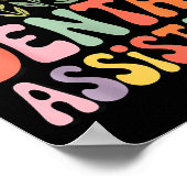 Dankbare tandartsassistent dag of week groovy poster (Hoek)