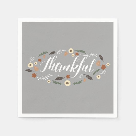 Dankbare Thanksgiving cocktailservetten Servet (Voorkant)