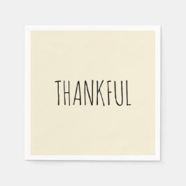 DANKBARE Thanksgiving Cream & Zwarte Cocktail Servet