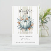Dankbare Thanksgiving Dinner Invitation Kaart (Staand voorkant)