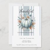 Dankbare Thanksgiving Dinner Invitation Kaart (Voorkant)