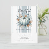 Dankbare Thanksgiving Dinner Invitation Kaart (Staand voorkant)