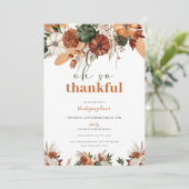 Dankbare Thanksgiving Dinner Invitation Kaart (Staand voorkant)