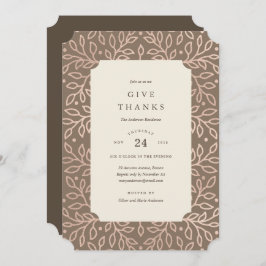 Dankbare Thanksgiving Dinner Invitation Kaart