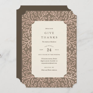 Dankbare Thanksgiving Dinner Invitation Kaart