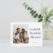 Dankbare Thanksgiving foto Briefkaart (Staand voorkant)