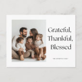 Dankbare Thanksgiving foto Briefkaart (Voorkant)