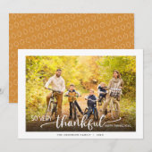 Dankbare Thanksgiving-foto Feestdagenkaart (Voorkant / Achterkant)