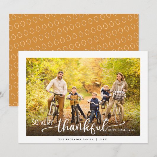 Dankbare Thanksgiving-foto Feestdagenkaart (Voorkant / Achterkant)