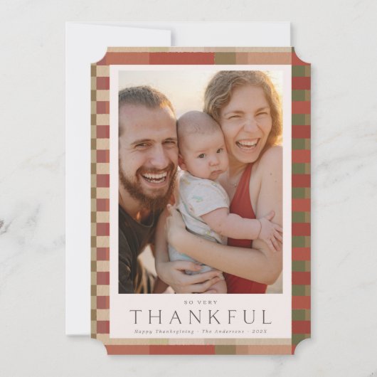 Dankbare Thanksgiving foto Feestdagenkaart (Voorkant)