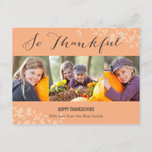 Dankbare Thanksgiving fotokaart Feestdagenkaart
