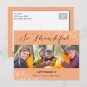 Dankbare Thanksgiving fotokaart Feestdagenkaart (Voorkant / Achterkant)