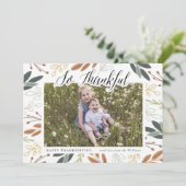 Dankbare Thanksgiving fotokaart Kaart (Staand voorkant)