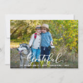 Dankbare Thanksgiving-foto's Feestdagenkaart (Voorkant)