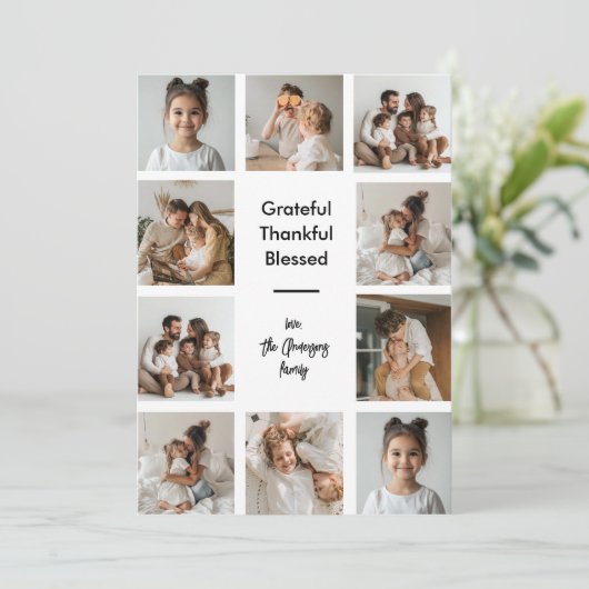 Dankbare Thanksgiving foto's Kaart (Staand voorkant)