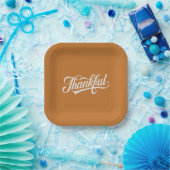  Dankbare Thanksgiving Herfst Gift Papieren Bordje (Feest)