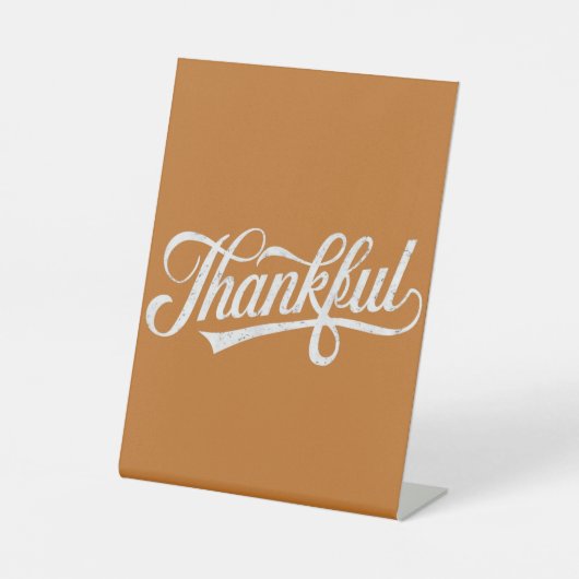  Dankbare Thanksgiving Herfst Gift Reclamebord Met Voetstuk (Voorkant)